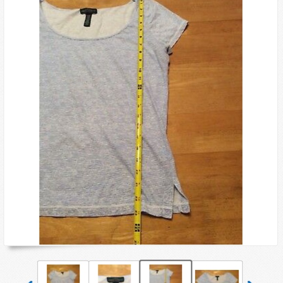 LRL RALPH LAUREN JEANS CO Blue White Tee TOP M - Picture 7 of 9